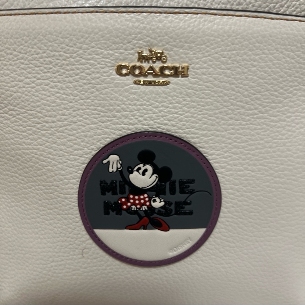 Coach White and Purple Minnie Mouse Backpack